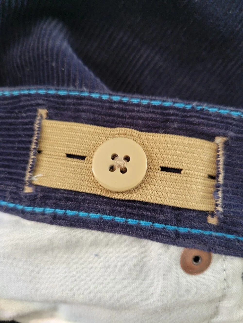 Lands' End Boys Cord 5 Pocket Pants Navy Blue 16